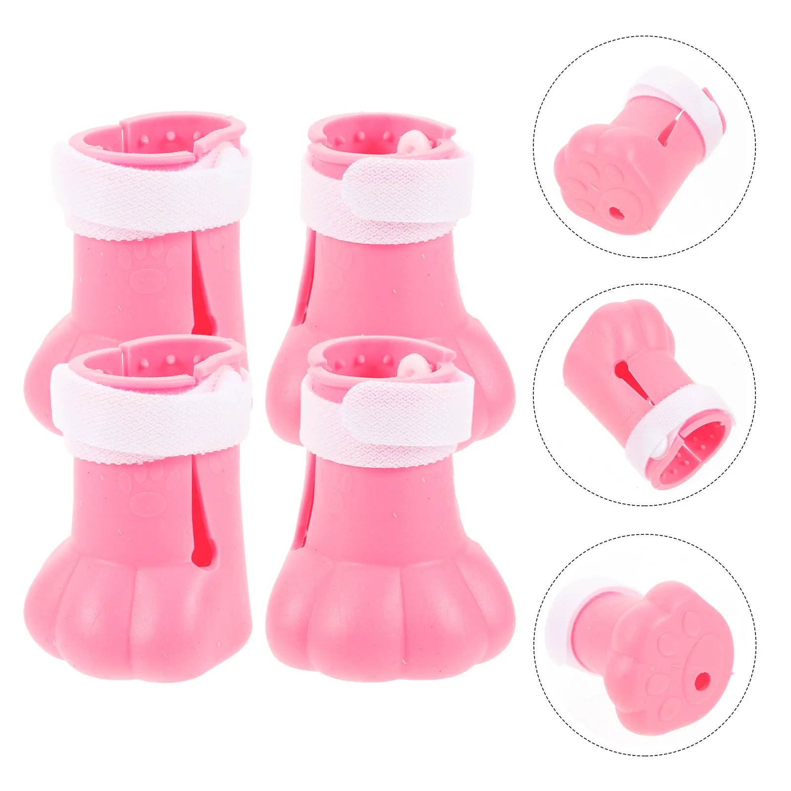 

4pcs Cat Paw Boots Silicone Waterproof Adjustable Anti-Scratch Cat Shoes For Bathing Grooming Nail Care Pet Supplies