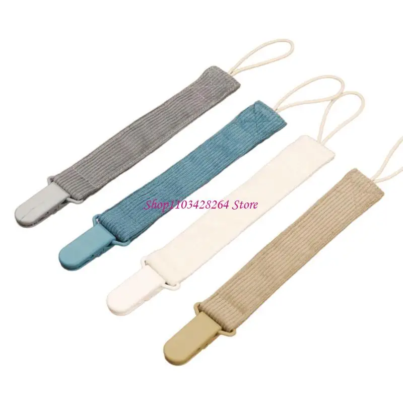 4pcs Baby Pacifier Chain Infant Toddlers Pacifier Strap Vertical Striped Teething Toy Holder Clip Rope Shower Gift
