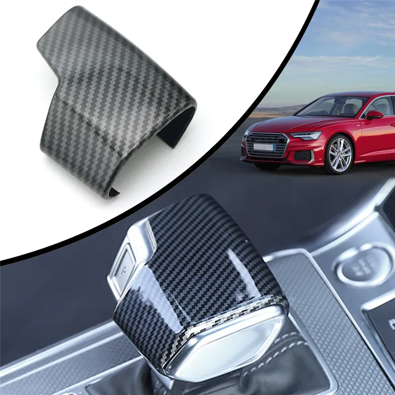 

1Pcs Carbon Fiber Car Gear Shift Knob Head Trim Sticker For Audi A6L A7 2019 Accessories