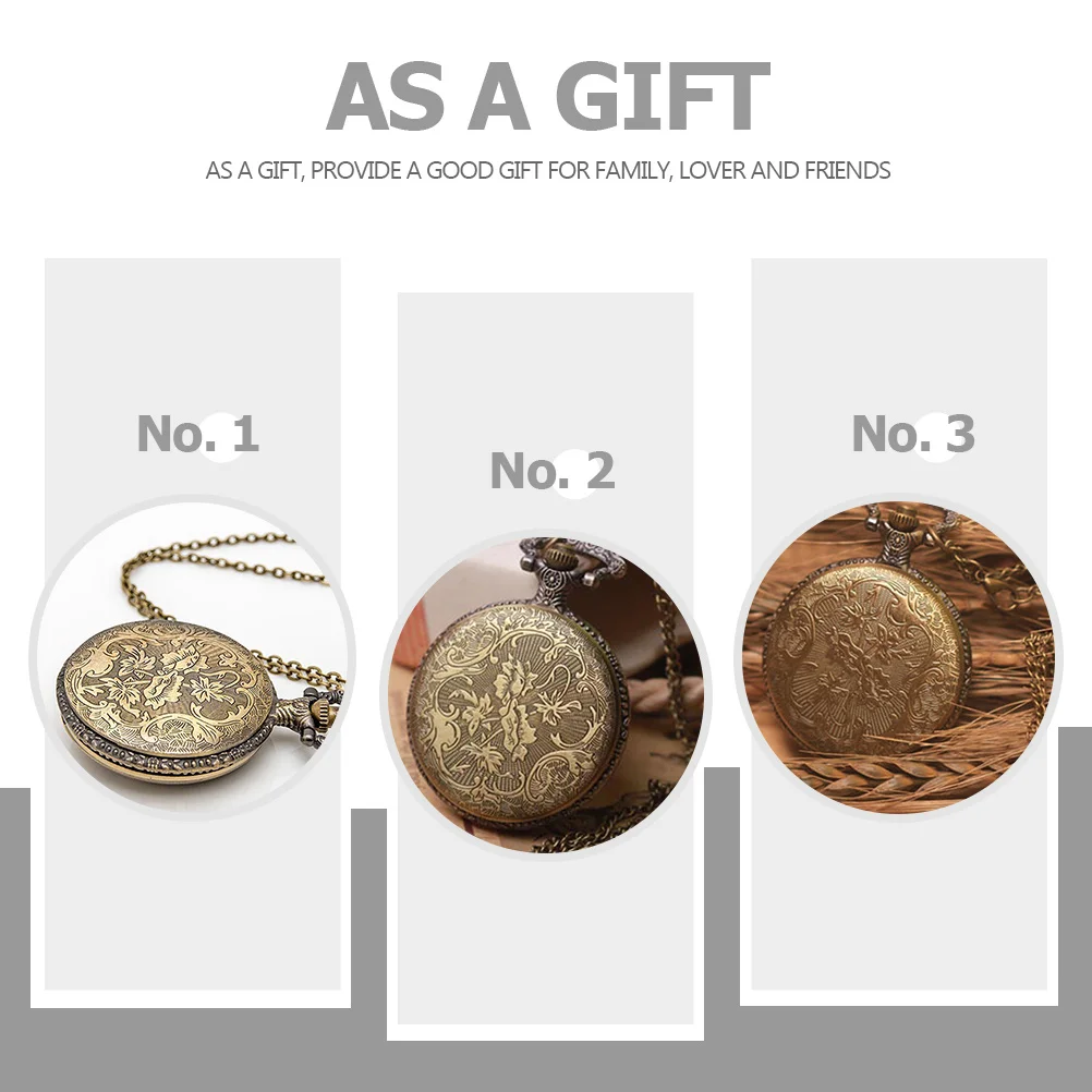 ساعة كوارتز كلاسيكية بجيب كبير وخفيفة الوزن ومحمولة للنساء والرجال