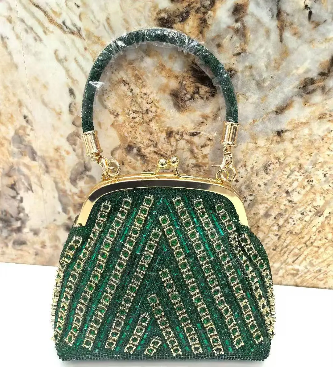 

Сумочка через плечо со стразами, сумка-мессенджер, клипса, золотая обеденная сумка.