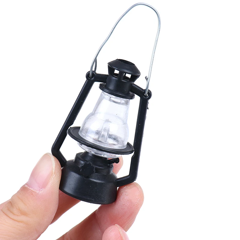 (N) 1:12 Dollhouse children gift Toy mini Furniture Miniature black Kerosene lamp
