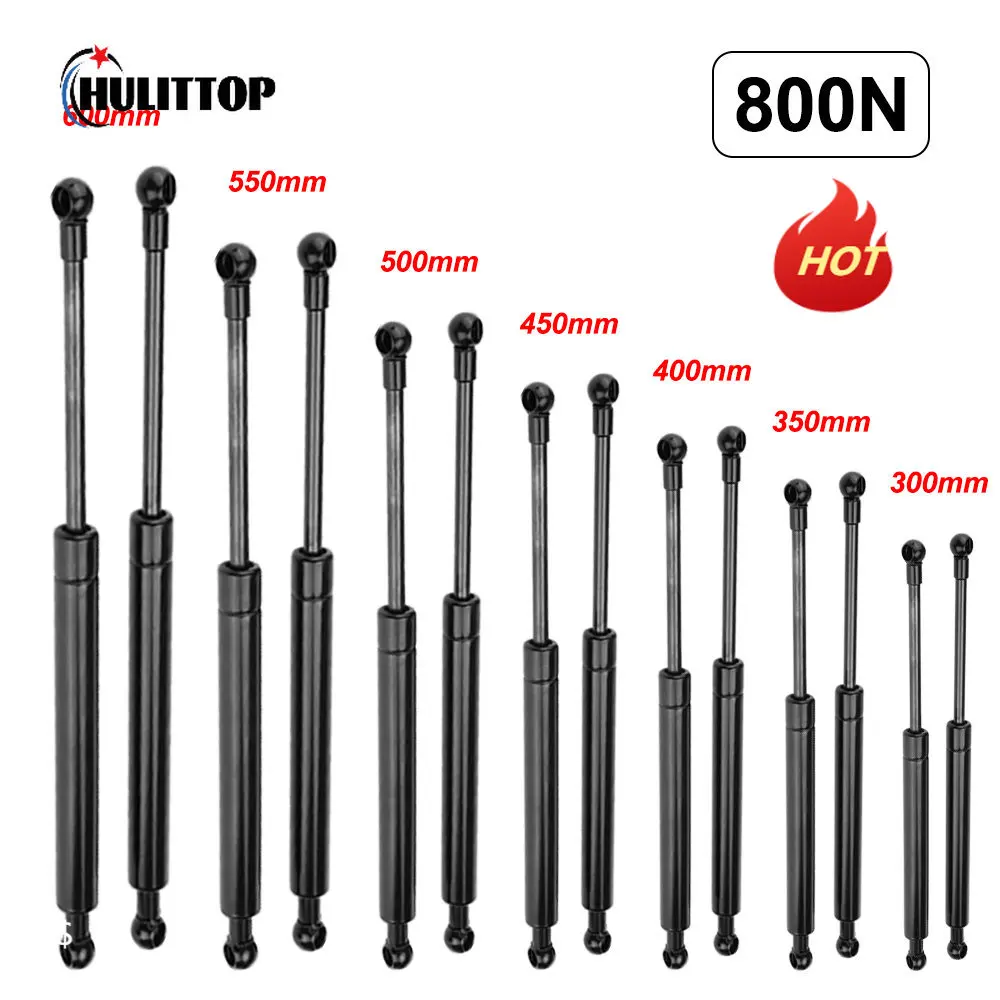 2Pcs 800N 300-600mm Gas Strut Bars Gas Spring Support For Boot Bonnet Car Caravans Door Windows Hatches Boat Bus