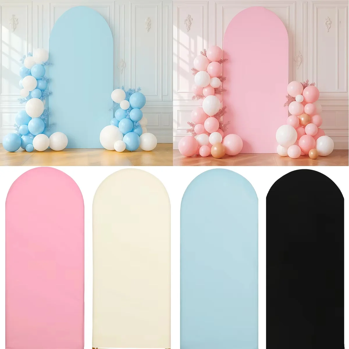 Solid Colours Arch Backdrops Cover Wedding Party Photography Backdrops Photo Kids Birthday Party Table Cover Decoration