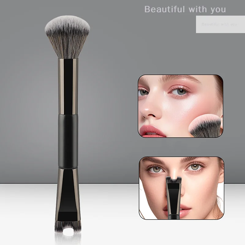 

Nose Contour U-Shaped Makeup Brush For Sculpting And Defining Double Head Foundation Highlighter Brush Nose Shadow Brush