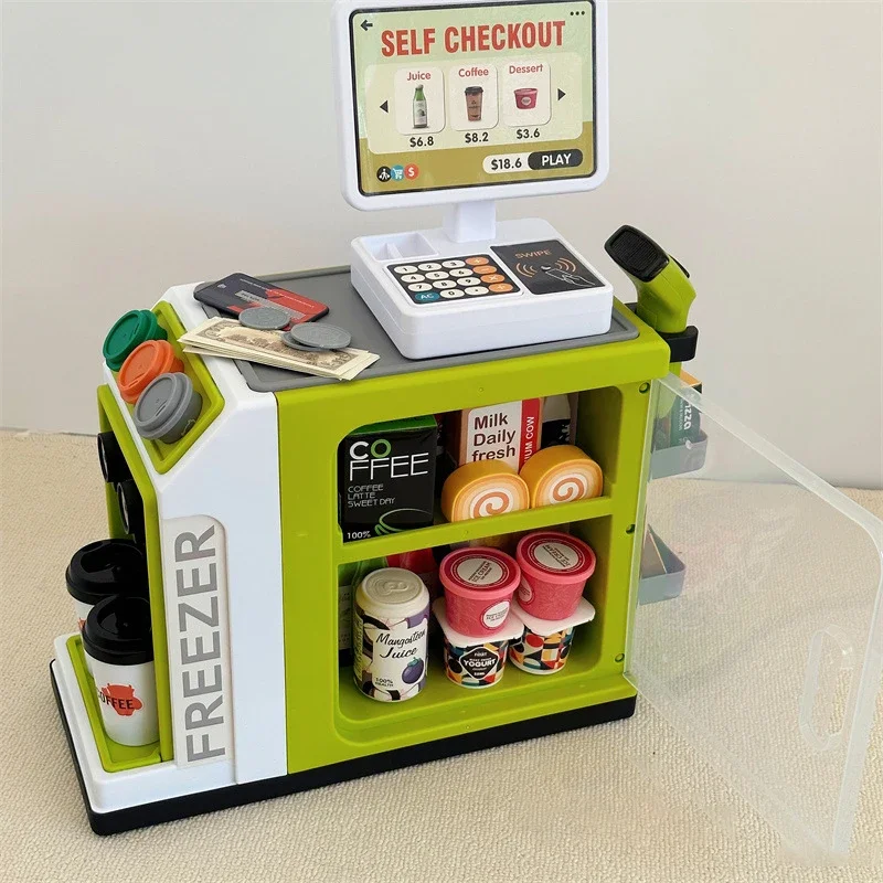 الأطفال مقلد مخزن بيع عداد مجموعات اللعب بطاقة التسوق ماكينة تسجيل المدفوعات النقدية التظاهر اللعب ألعاب الأطفال هدايا عيد الميلاد السنة الجديدة #2