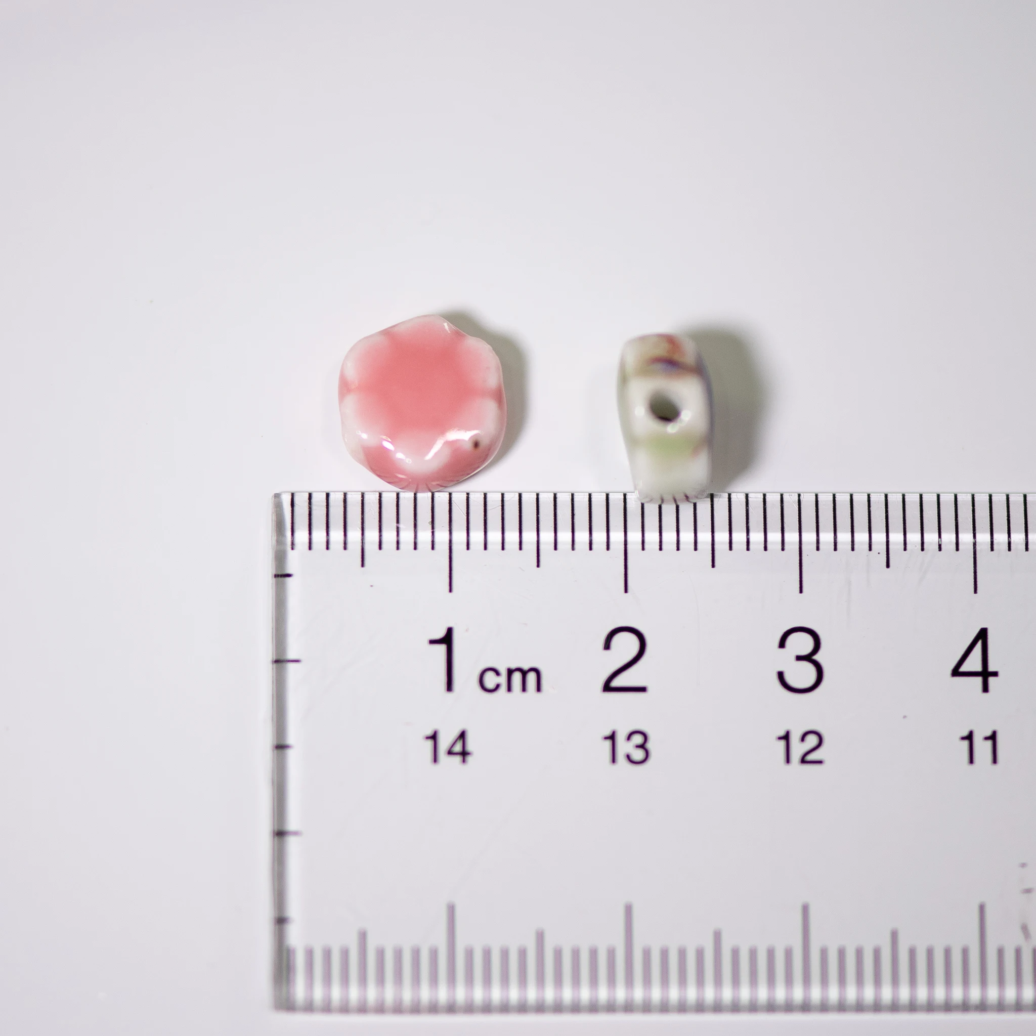 9x9mm 10pcs Polygon Flower Ceramic Beads for DIY Jewelry Making Artistic Craft Supplies Handmade Floral Bead Accessories