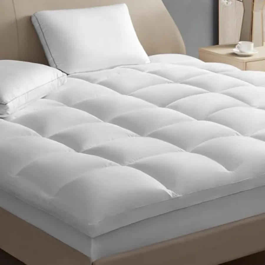 

Pillow Top Mattress Topper Size - Waterproof Mattress Protector Quilted Fitted Mattress Pad Cover with 8-20 Inch Deep Pocket Do