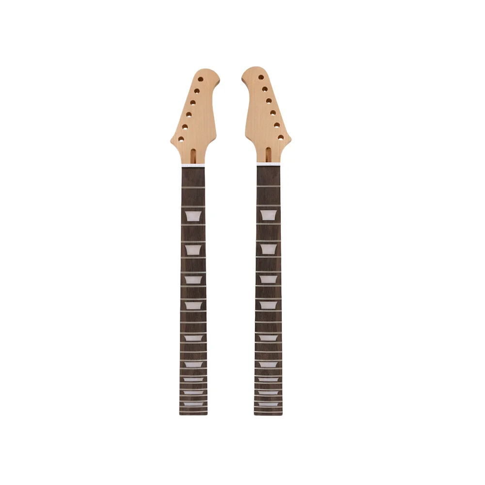 Electric Guitar Neck New 22 Fret 24.75 Inch Rosewood Fretboard Unfinished Nice Inlay Truss Rod Replacement Neck