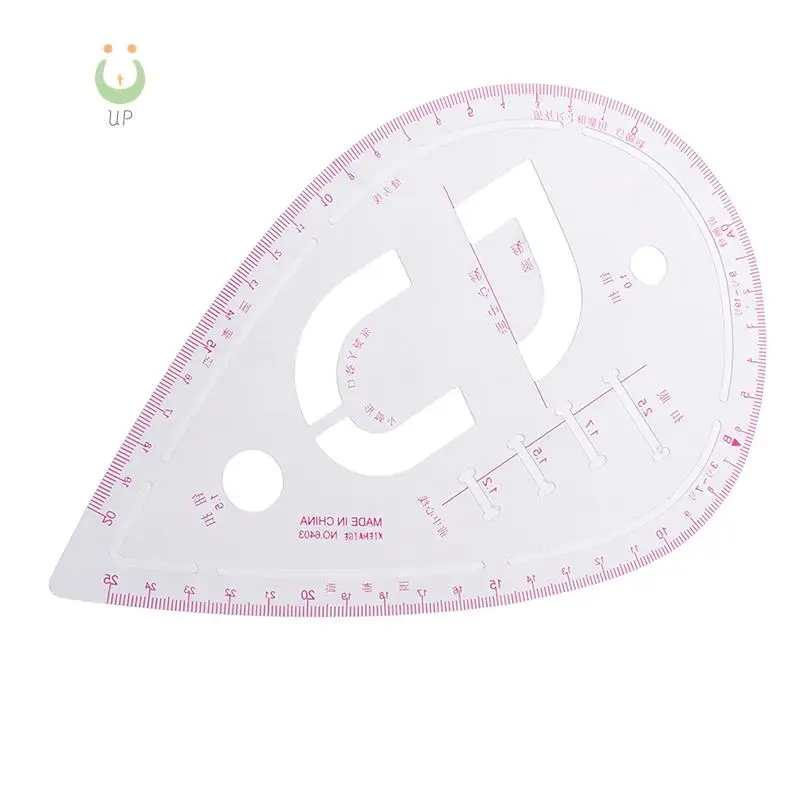 1PC Curve Metric Sewing Ruler Measure for Designer Dressmaking Plastic Tailor Grading Transparent Durable Pattern Design Tools