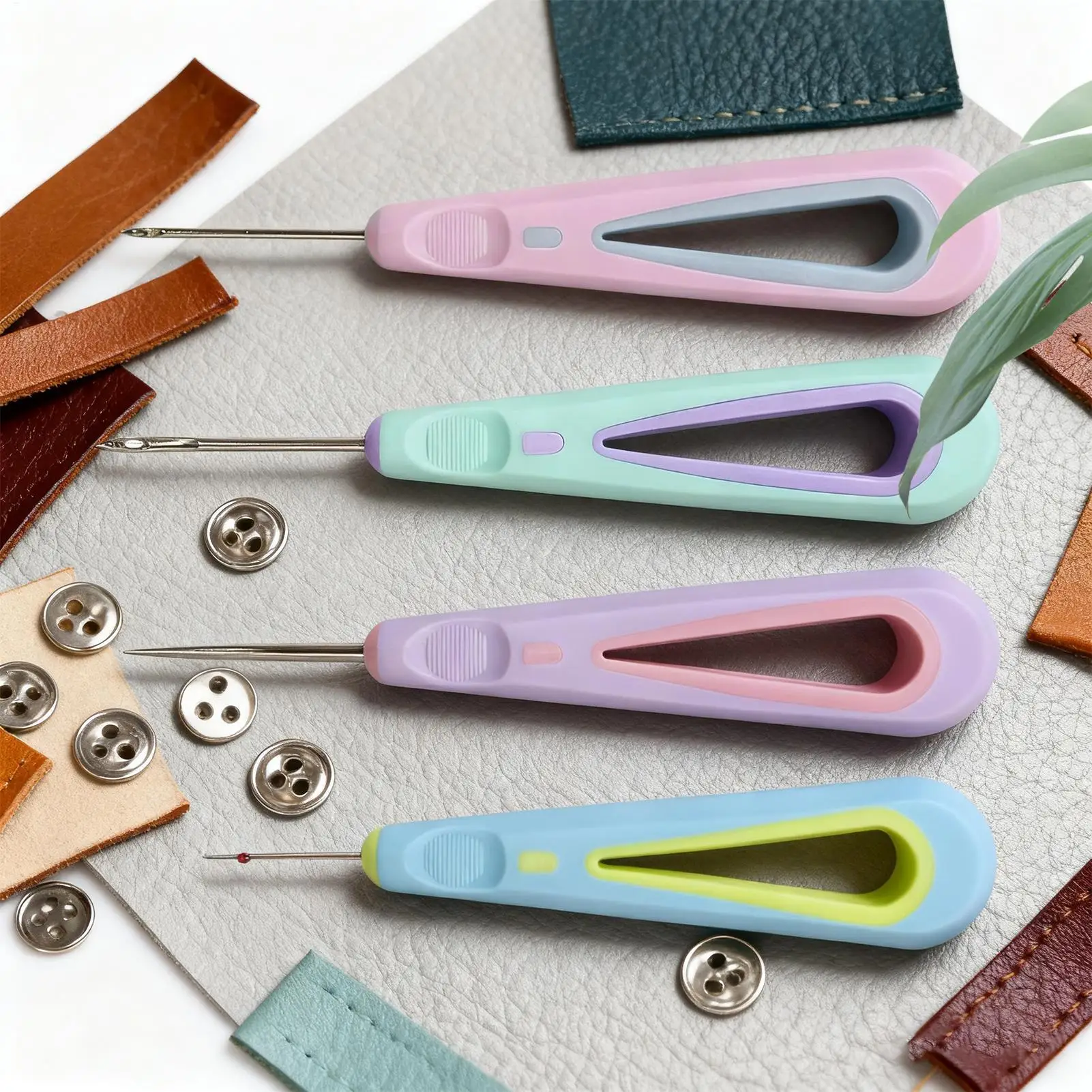 Sewing Awl Kit 4 Pieces Ripper Tool For Sewing Scratch Awl Kit For Threading Handcrafting Embroidery Quilting Knitting Weaving