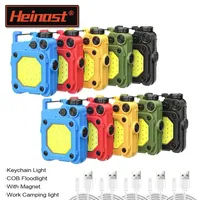 High Power LED EDC Flashlight Keychain Mini Rechargeable Torch Lantern Military Tactical Flashlight with USB Charging Work Lamp