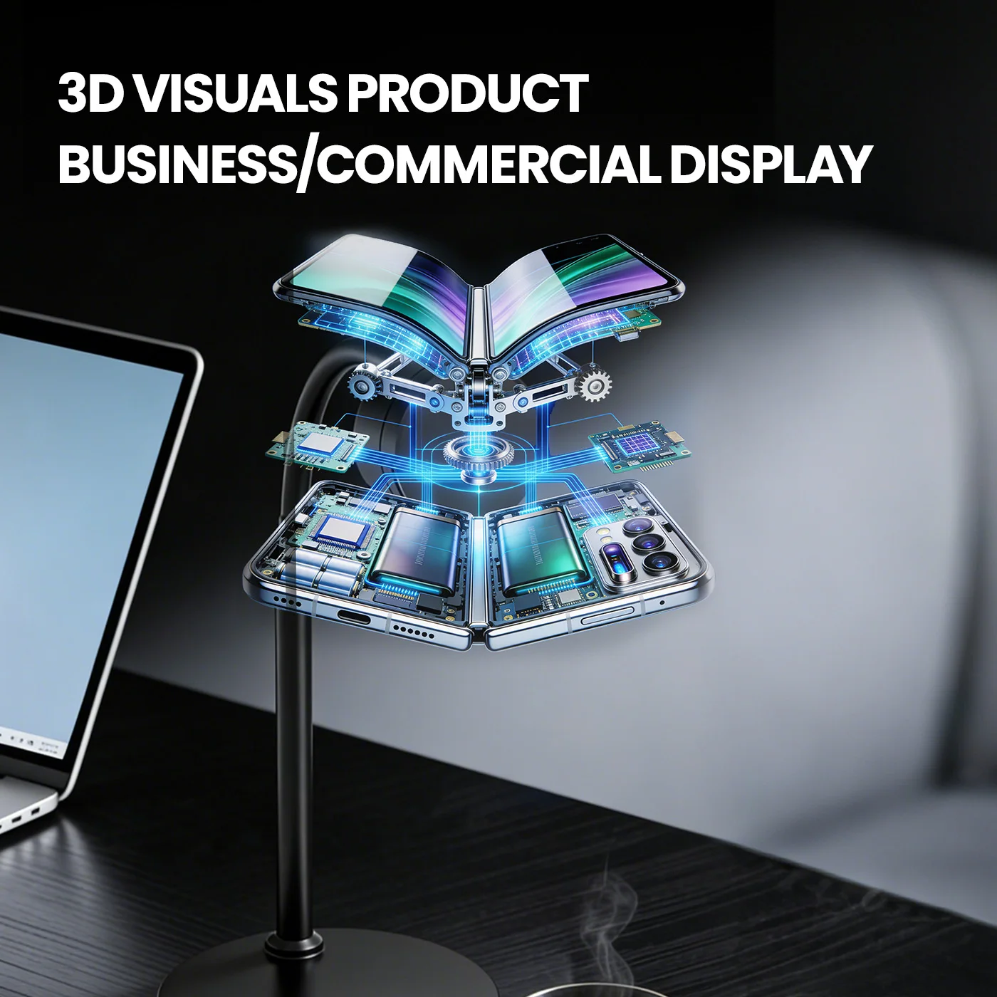 

Новый 3d голограммный вентилятор проектор Хэллоуин Рождество голограмма настольный дисплей индивидуальный логотип продукты прозрачный светодиодный дисплей