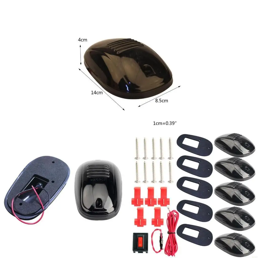 6XDF Cab Roof Marker Lights 12 LED Top Clearance Running Light for F150 F250 F350 SUV