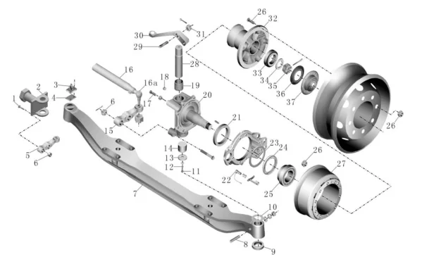 الأجزاء الأصلية للحافلة 3104-01223 عجلة تحمل حافلة محور عجلات وحدة تحمل للحافلة الصينية ZK6138 Nova