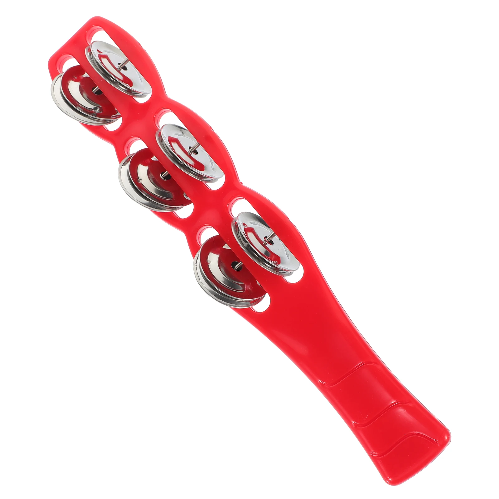 

6 Bell Cymbals Musical Plastic Baby Kids Percussion Instrument Jingle Stick Shaker Rhythm Educational Safe Durable