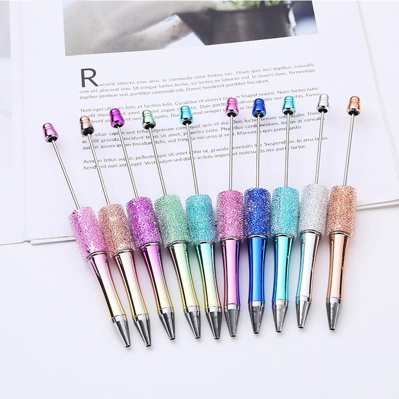 Stylo à bille perlé diamant pailmétrage créatif, stylo à perles bricolage, fait à la main, étudiant, école, cadeau de bureau, nouveau, vente en gros, 1 pièce
