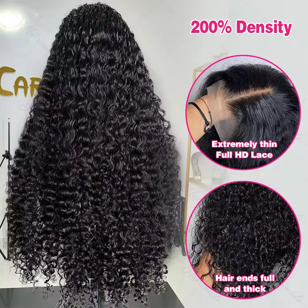 200 الكثافة 13x6 Hd موجة عميقة شعر مستعار أمامي 32 34 36 بوصة غلويليس الباروكات 100% شعر الإنسان موجة المياه مجعد الدانتيل شعر مستعار أمامي للنساء
