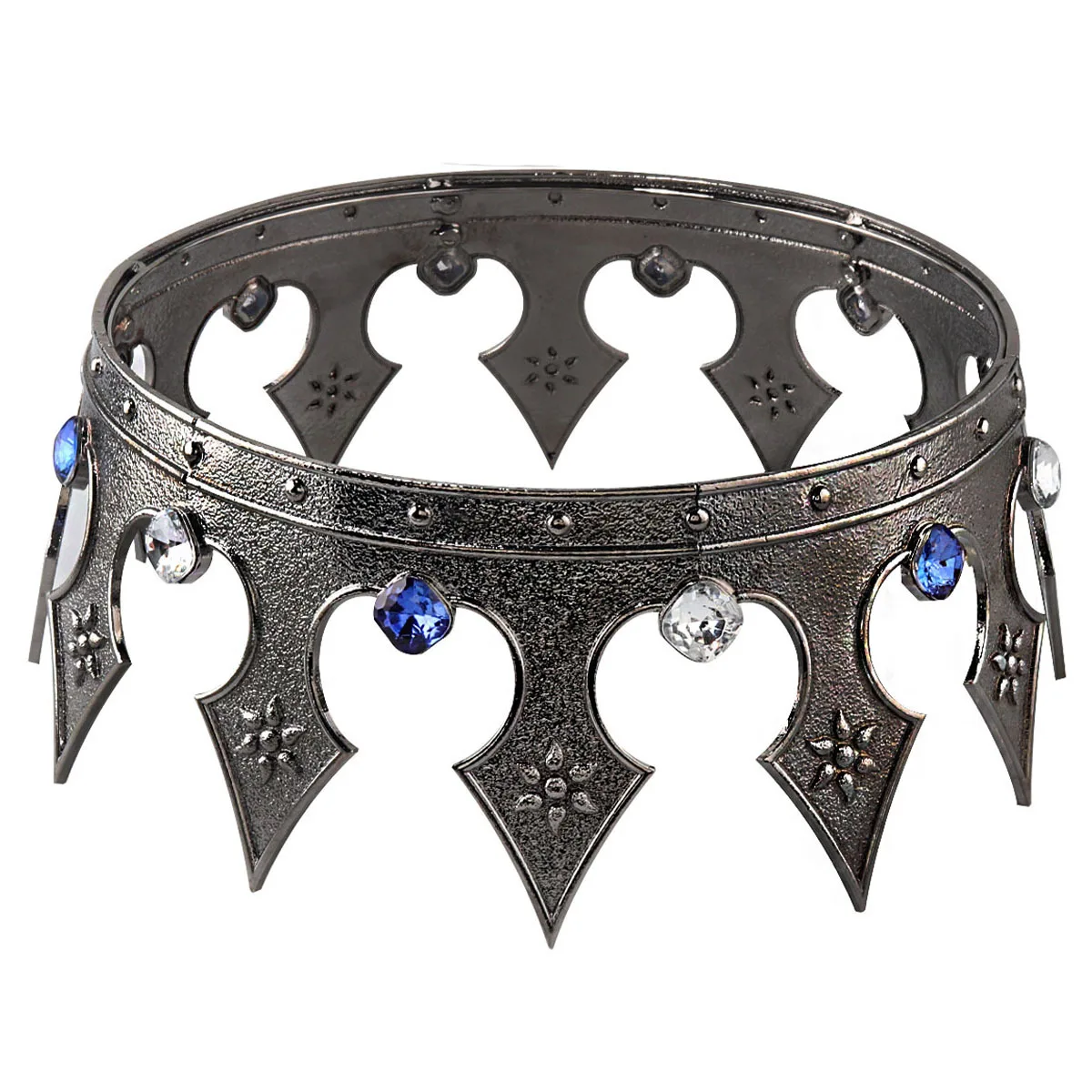 Tiara de cristal de metal com coroa barroca