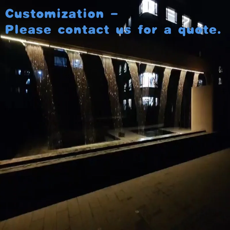 custom.Digital Indoor/Outdoor Curtain Fountain with Beautiful Waterfall Effect Programmable Graphic Wall Design
