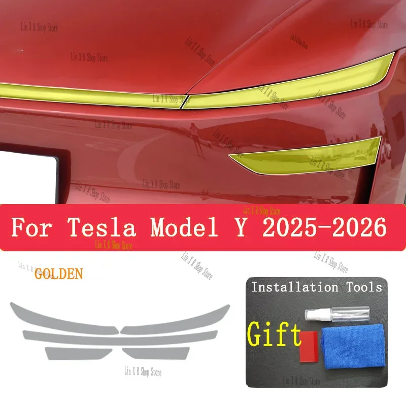 

TPU Car Exterior Headlights Anti-Scratch Protective Film For Tesla Model Y 2025 2026 Headlamps Repair Sticker Accessories PPF