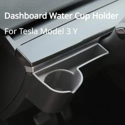 Storage Box for Tesla Model 3 Y Car Dashboard Water Cup Holder Front Instrument Panel Stowing Tidying Auto Accessories 2021-2023