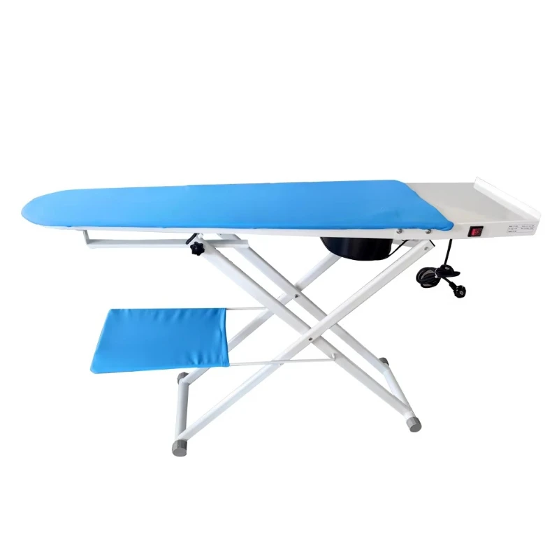 Clothing ironing equipment/collapsible steam ironing table for dry cleaners or domestic use
