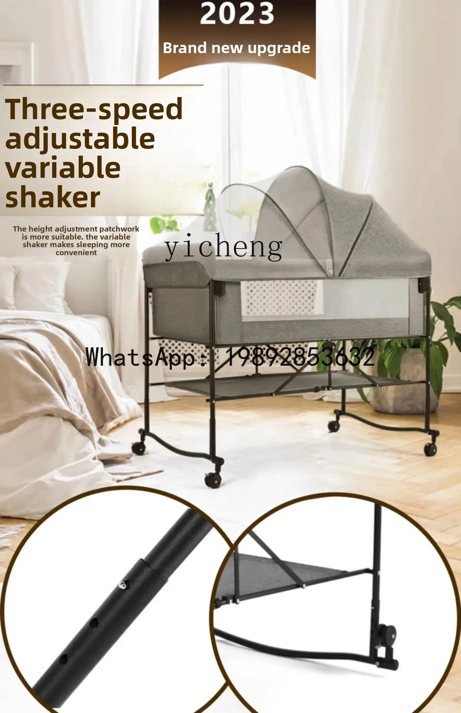 AG  Portable Multi-Functional Foldable Crib Newborn Sleeping Basket Bed Portable Splicing Bed