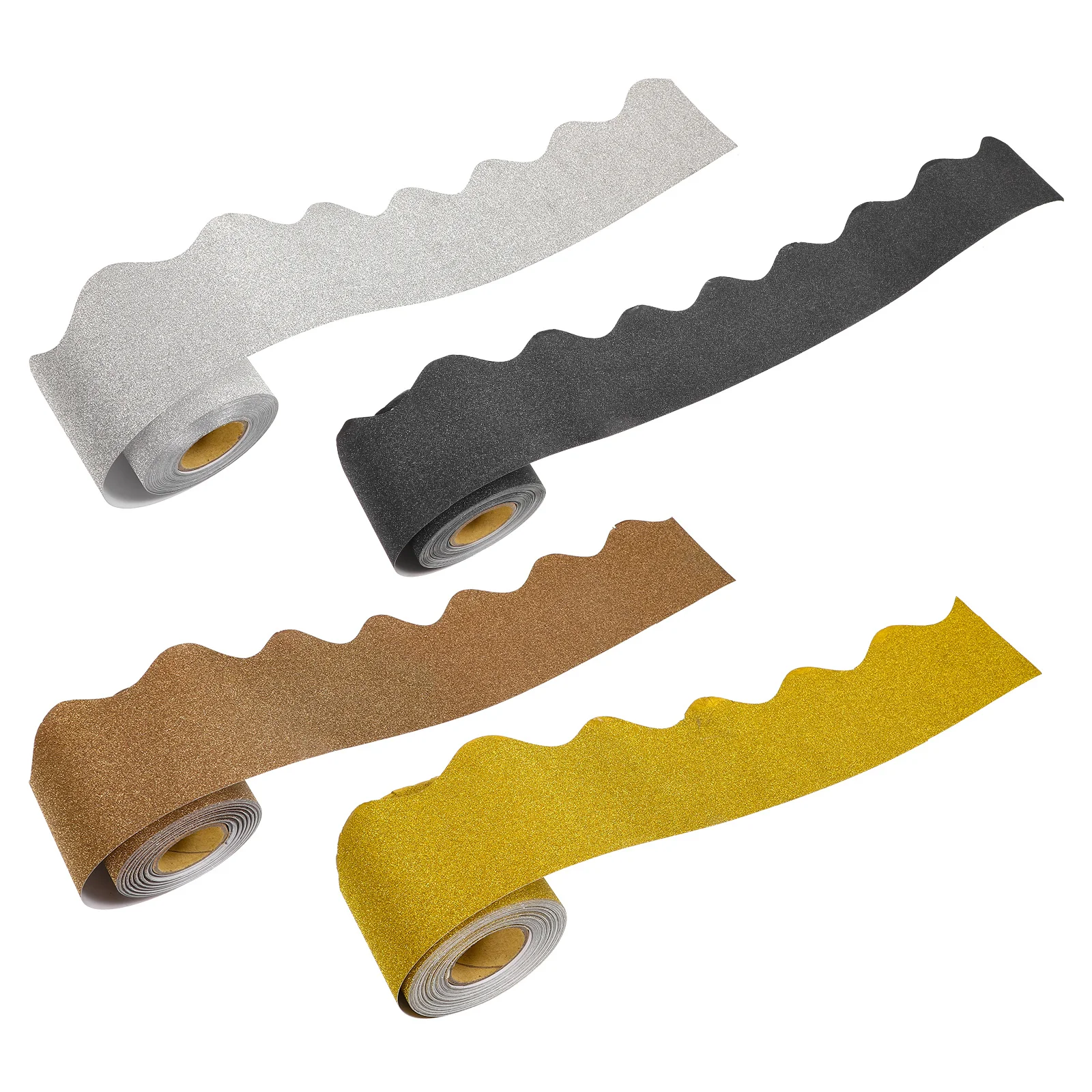 

4 Rolls Decoration Border of Bulletin Board for Detachable Colorful Classroom Borders Blackboard Trim Decorations