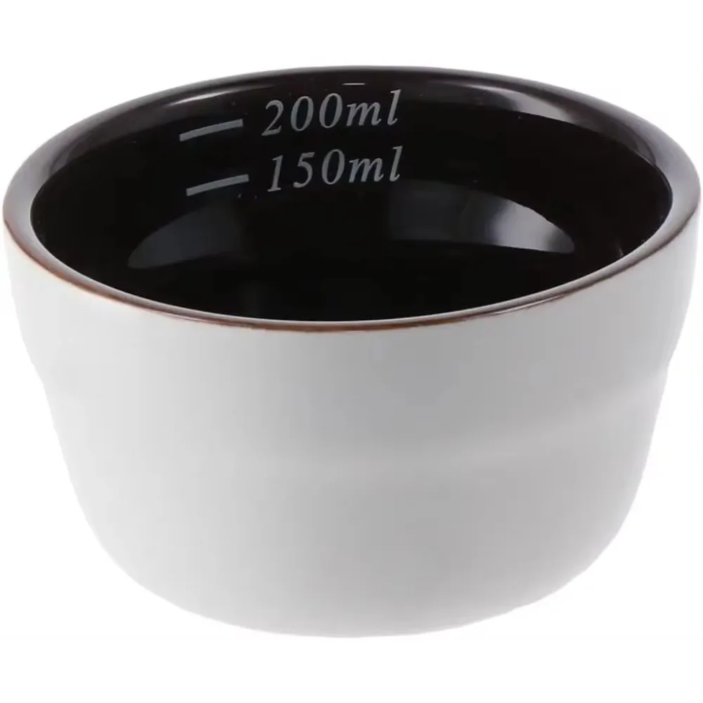 200ml Measuring Suit for Cupping Cup Ceramic Coffee Cup U-shaped Coffee Evaluation Cup Measuring Bowl