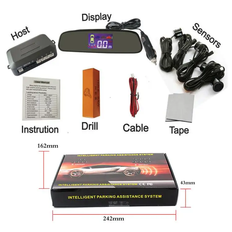 

Factory Price Wireless Radar with LED Display Automatic Alarm Reversing Assist