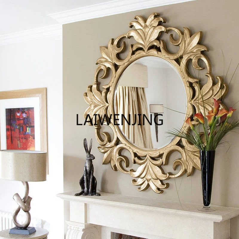 MJY Sun Entrance Decorative Wall Wall Mirror Background Wall Mirror Round Entrance