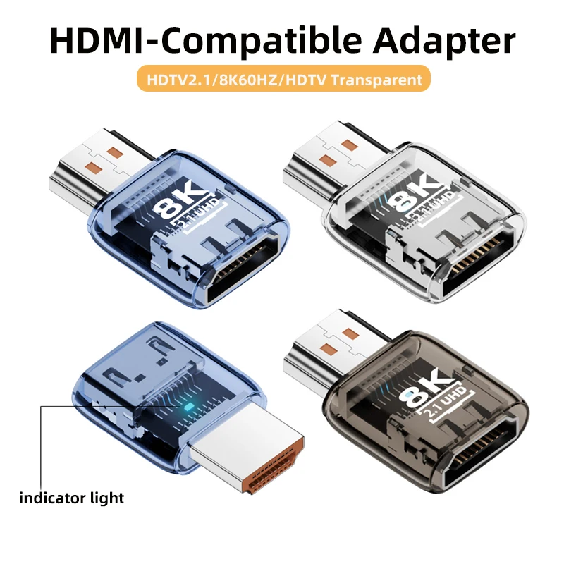 HDMI-Compatible Adapter UHD2.1 Male to Female Converter 8K 60Hz Connector for HDTV PS4/5 Laptop TV Box HDMI-Compatible Extender