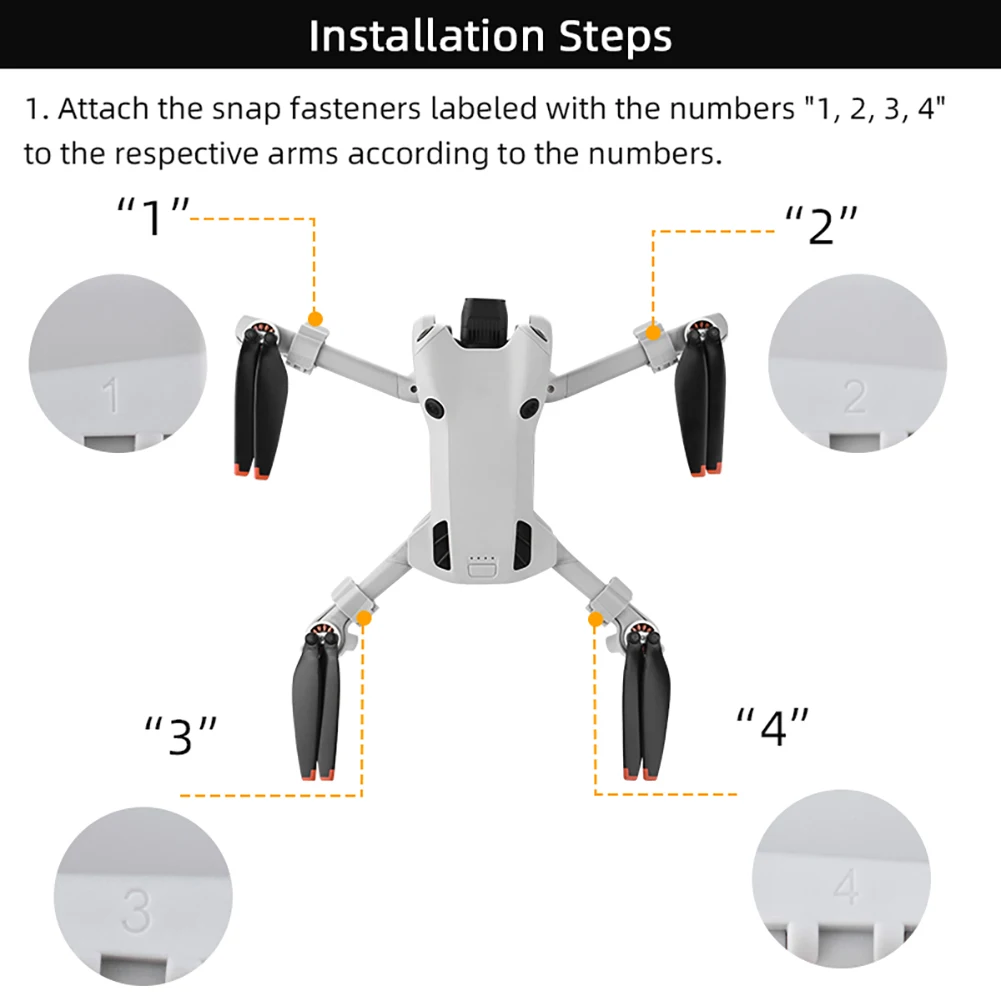 إكسسوارات طائرات بدون طيار والعتاد الهبوط خفيفة الوزن ، موسع الارتفاع ، حامي ، متوافقة ل DJI Mini 4 Pro