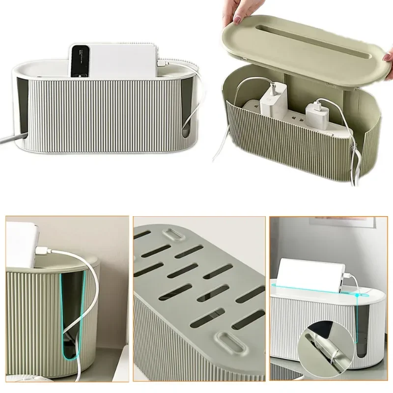 Nordic Plug Board Storage Box Cable Wire Organizer Case Socket Wireless WiFi Router Bracelet Desktop Data Line Plug Holder Shelf