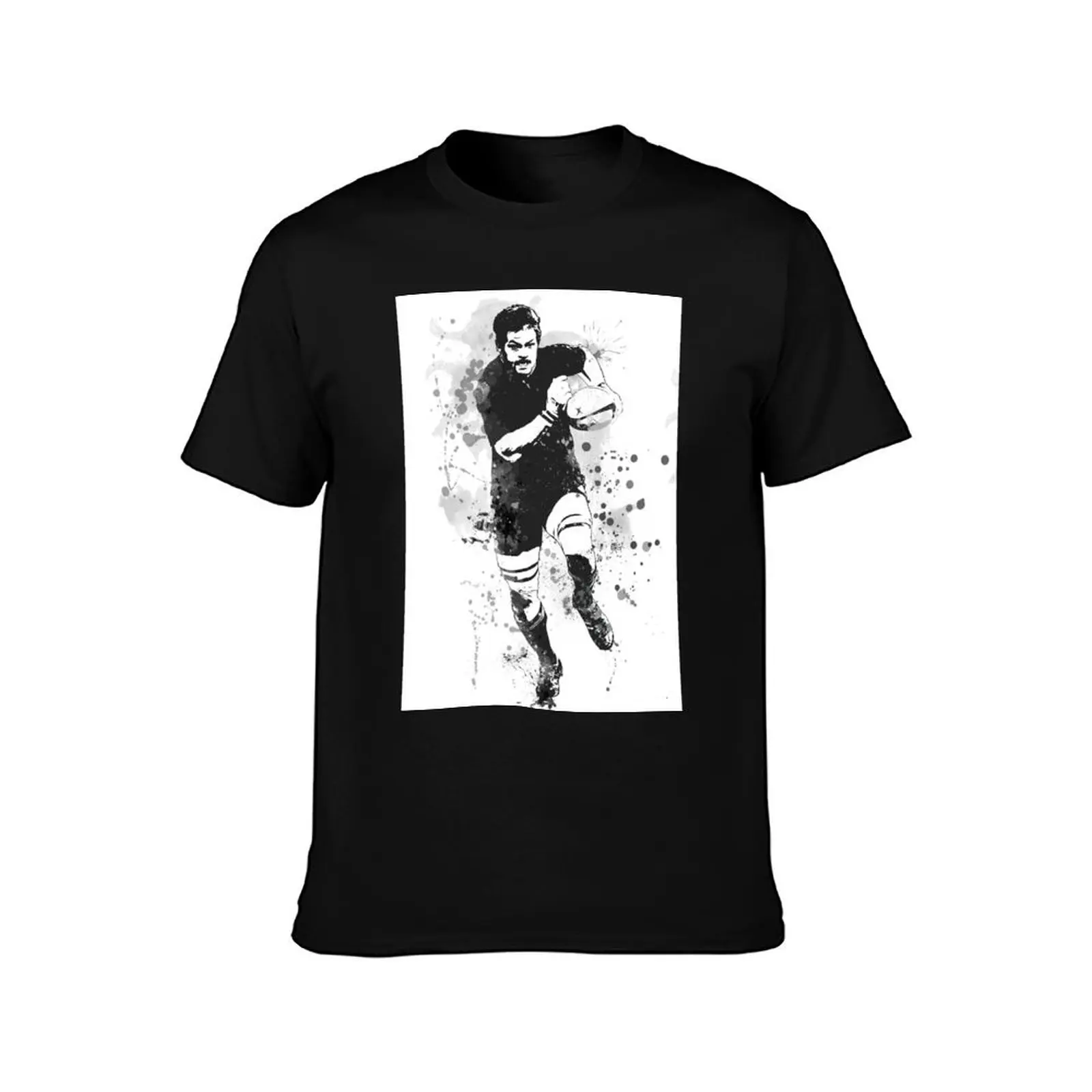 Rugby Player T-Shirt Casual Loose Short Sleeve Tee for Men T-Shirt