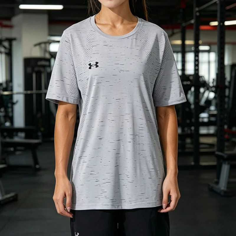 

Футболка Under Armour унисекс быстросохнущая, новый летний стиль, дышащая, с коротким рукавом для бега, тренировок и фитнеса 25500518-009