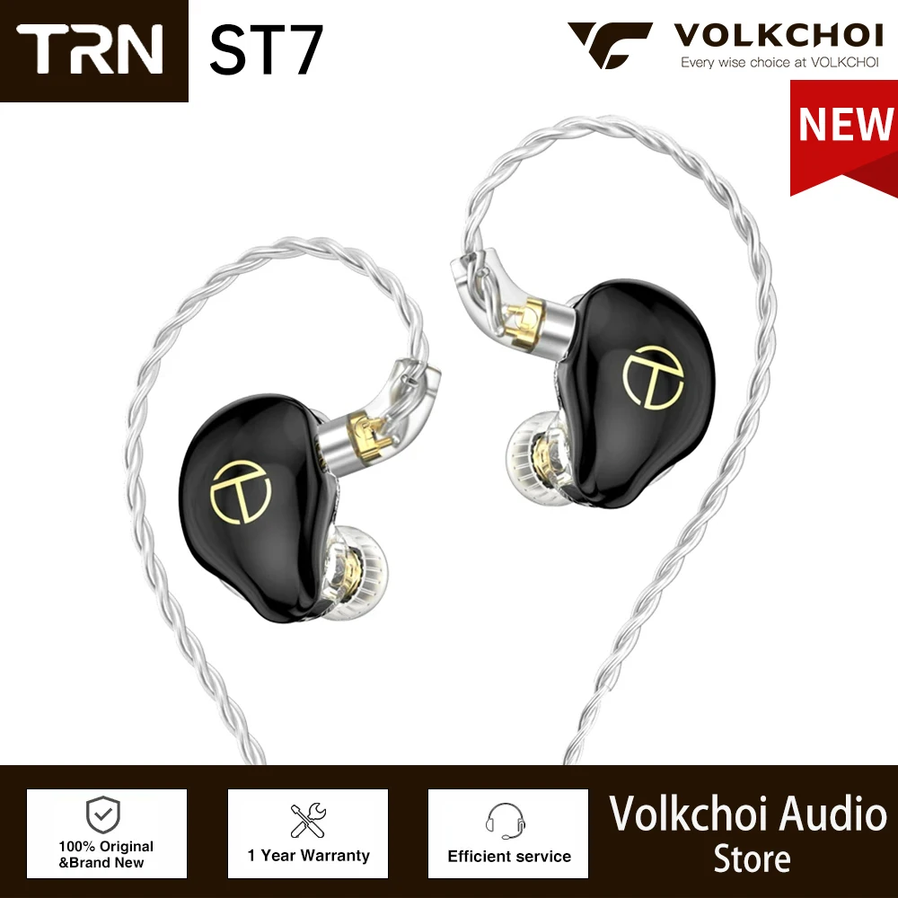 

TRN ST7 HIFI наушники, 2DD + 5BA гибридные спортивные шумоподавляющие наушники-вкладыши, TRN ST7