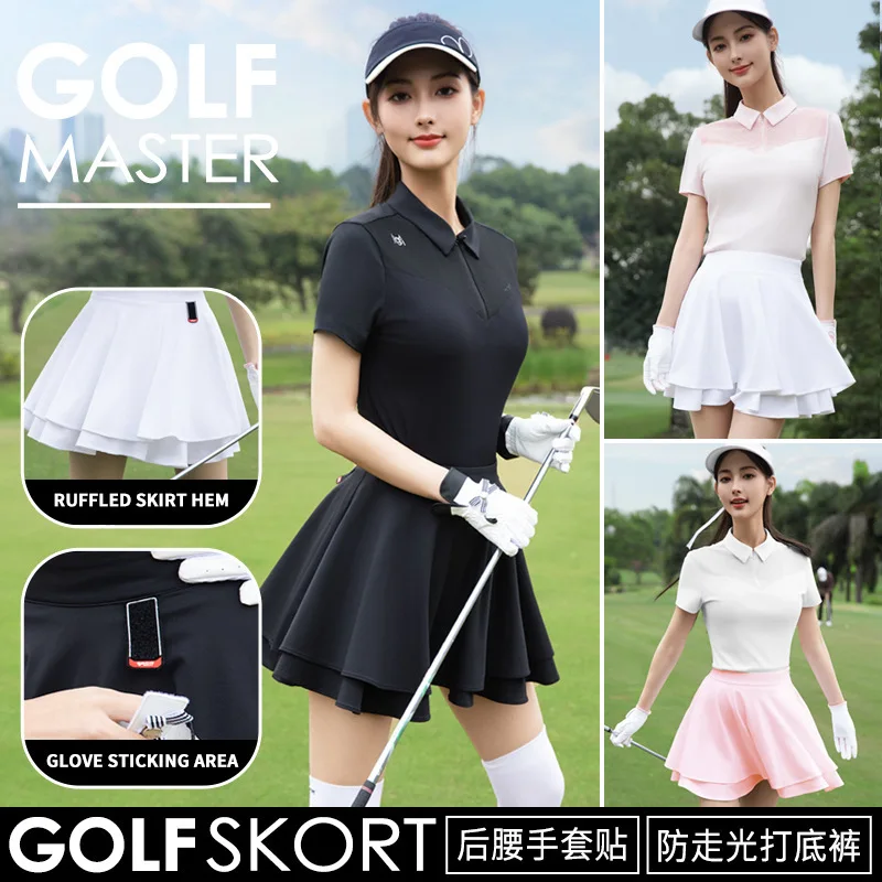 

2025 golf women's spring and summer tennis women's short skirt clothes skirt women's skirt