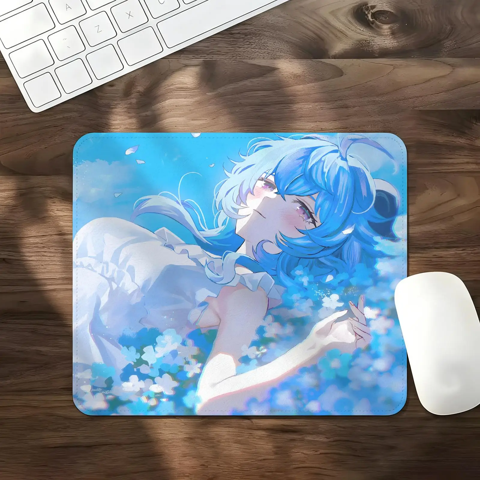 Mouse Pad Regular gaming mouse pad genshin impact Ganyu Office mouse pad Laptop desk mat Stitched edge S/M/L size mouse pad