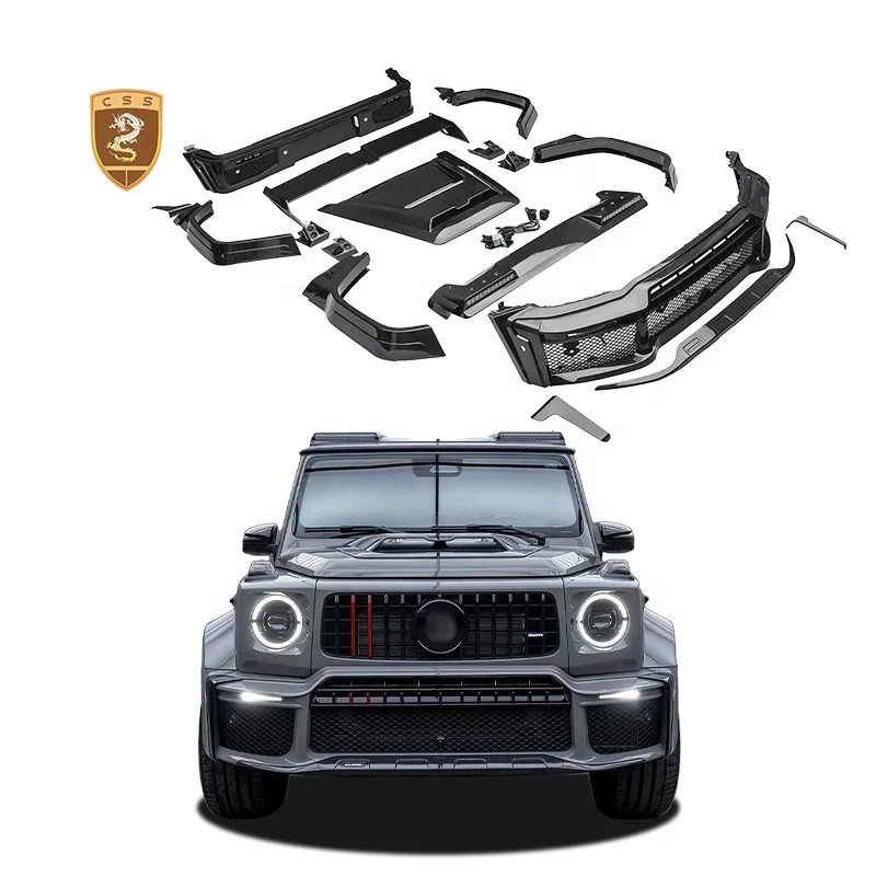 

Dry Carbon Fiber Brabs Style Body Kit For Mercedes Benz G W465 Front Bumper Grill Hood Wheel Eyebrow Rear Spoiler Bodykit