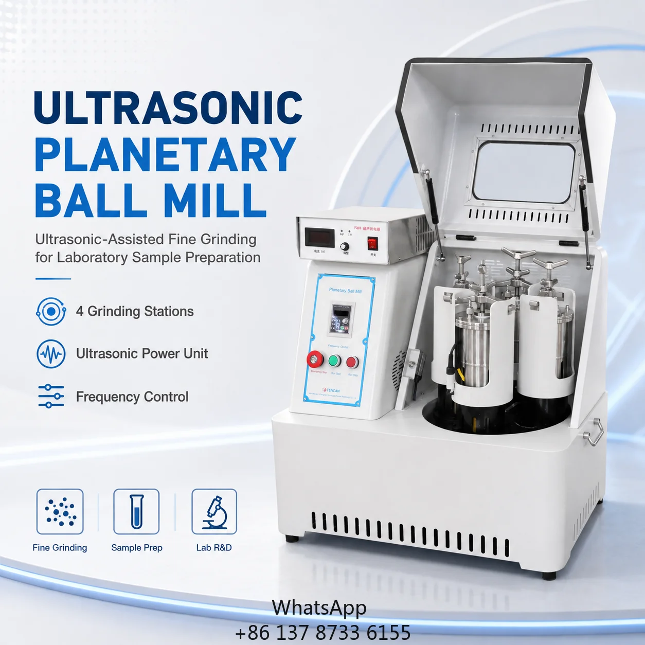 2026 CZJUltrasonic Planetary Ball Mill Anti-Agglomeration Nano Powder Grinding & Dispersion Machine