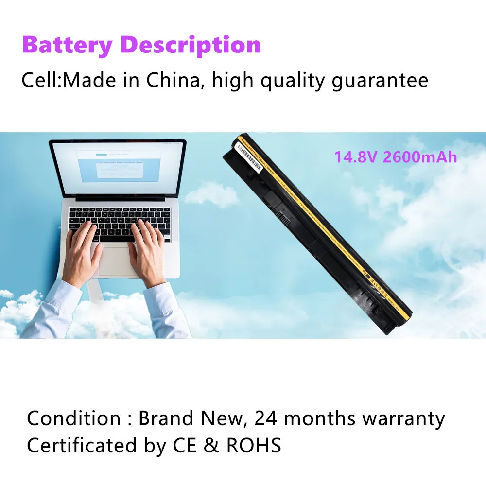 L12S4L01 L12S4Z01 Laptop Battery for Lenovo IdeaPad Flex 14 15D S300 S310 S400 S405 S410 S415 M30-70 M40-70 S400t