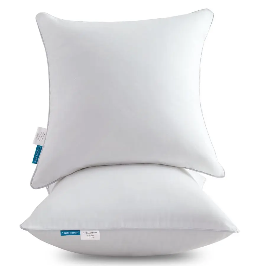 

20 x 20 Throw Pillow Inserts Set of 2 with 100 Cotton Cover 20 Inch Square Interior Decorative Sofa Pillow Insert Pair White Co