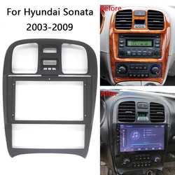 Fascia per autoradio da 9 pollici per HYUNDAI SONATA 2003-2009 lettore di pannelli Video Audio Dash Double 2 Din Frame Kit di montaggio sul cruscotto