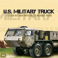 HG P801 P802 1/12 8x8 8WD US Army Military Truck RC Car Tractor Off-road Climbing Vehicle Trailer Crawler Adult Kids Toy Gifts