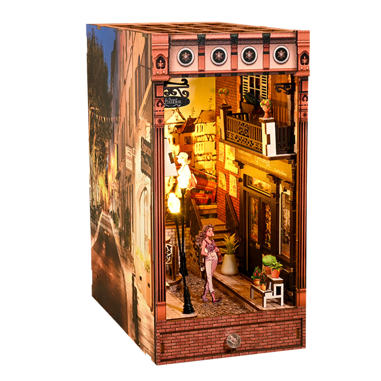 

Новая деревянная книжная полка «сделай сам», набор вставок, миниатюрные строительные комплекты, книжная полка для волшебного дома со звездами, подарки для друзей и взрослых