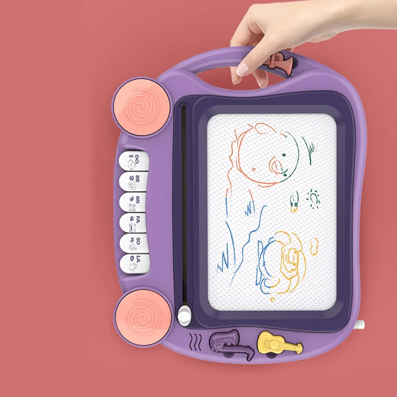 Nowe zabawki Montessori dzieci magnetyczna tablica kreślarska farba do nauki magnetyczny tablet do pisania tablica kreślarska dla dzieci Gif