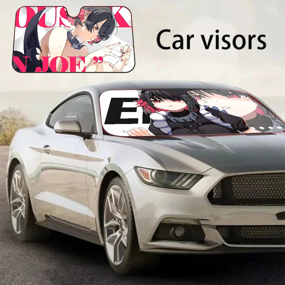 Zenless Zone Zero Ellen Joe Game Car Windshield Funny Sun Shade Foldable UV Ray Sun Visor Protector Sunshade For Front Window