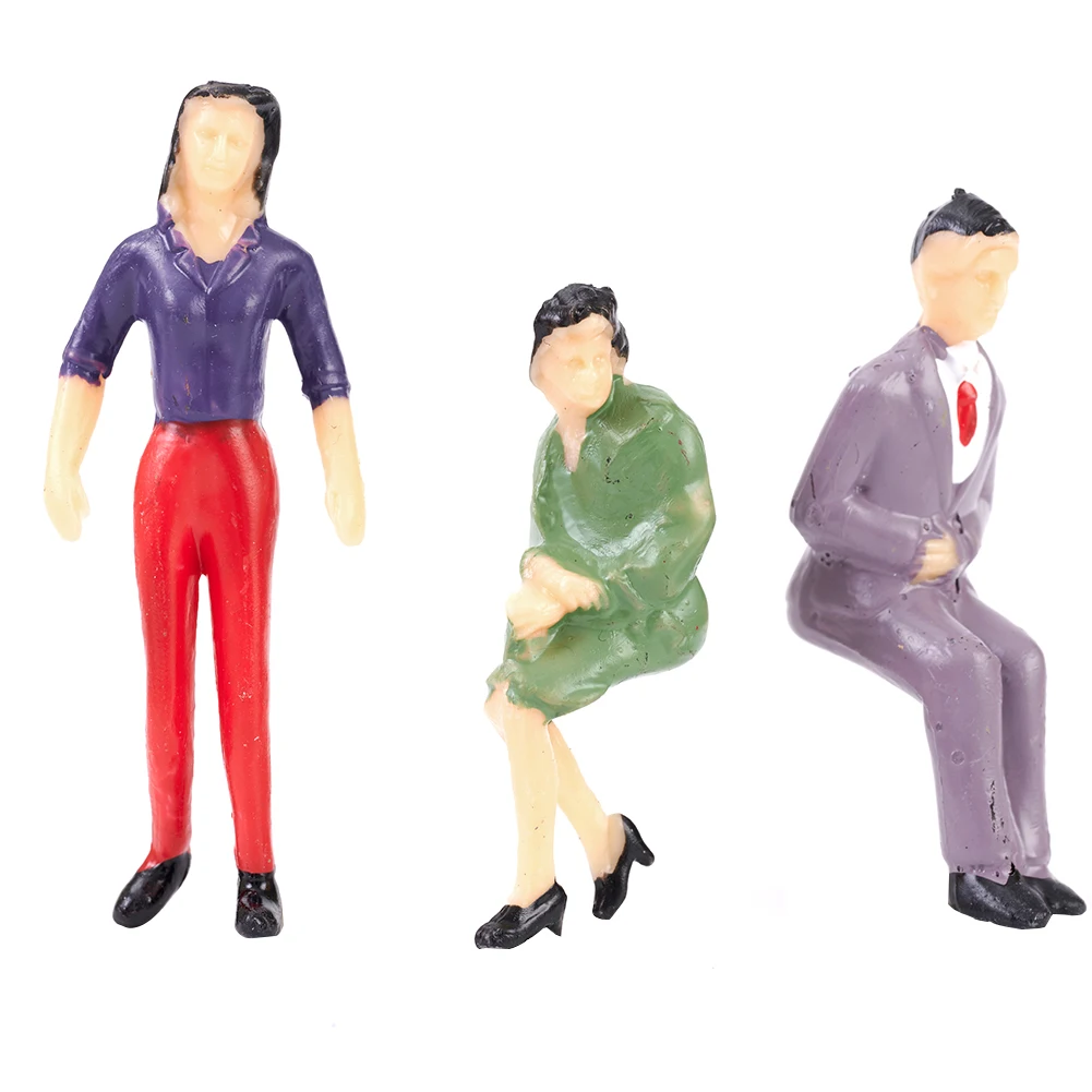 50 Plastic Model People Figures for Dioramas and Train Scenes in 1 32 Scale Includes Sitting and Standing Poses